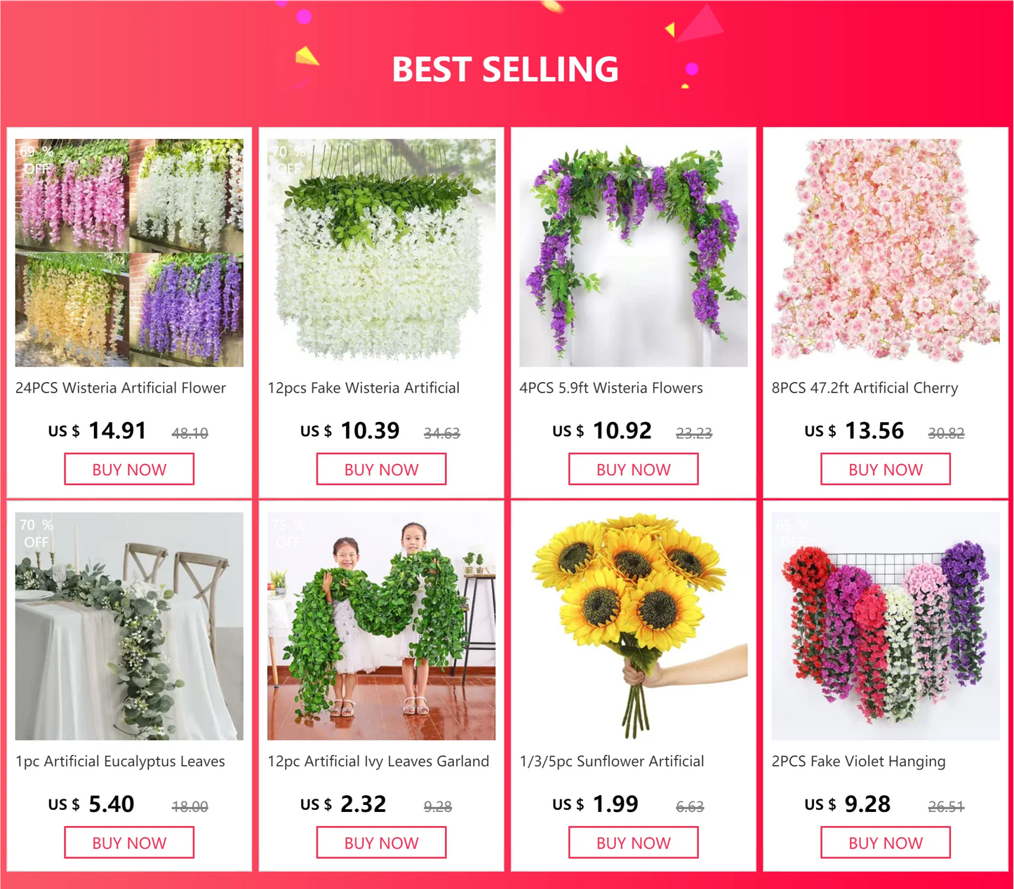 6pcs Artificial Flowers Sunflower Decorative Bouquet Silk Flowers for Party Table Decoration Fake Flowers Wedding Home Decor