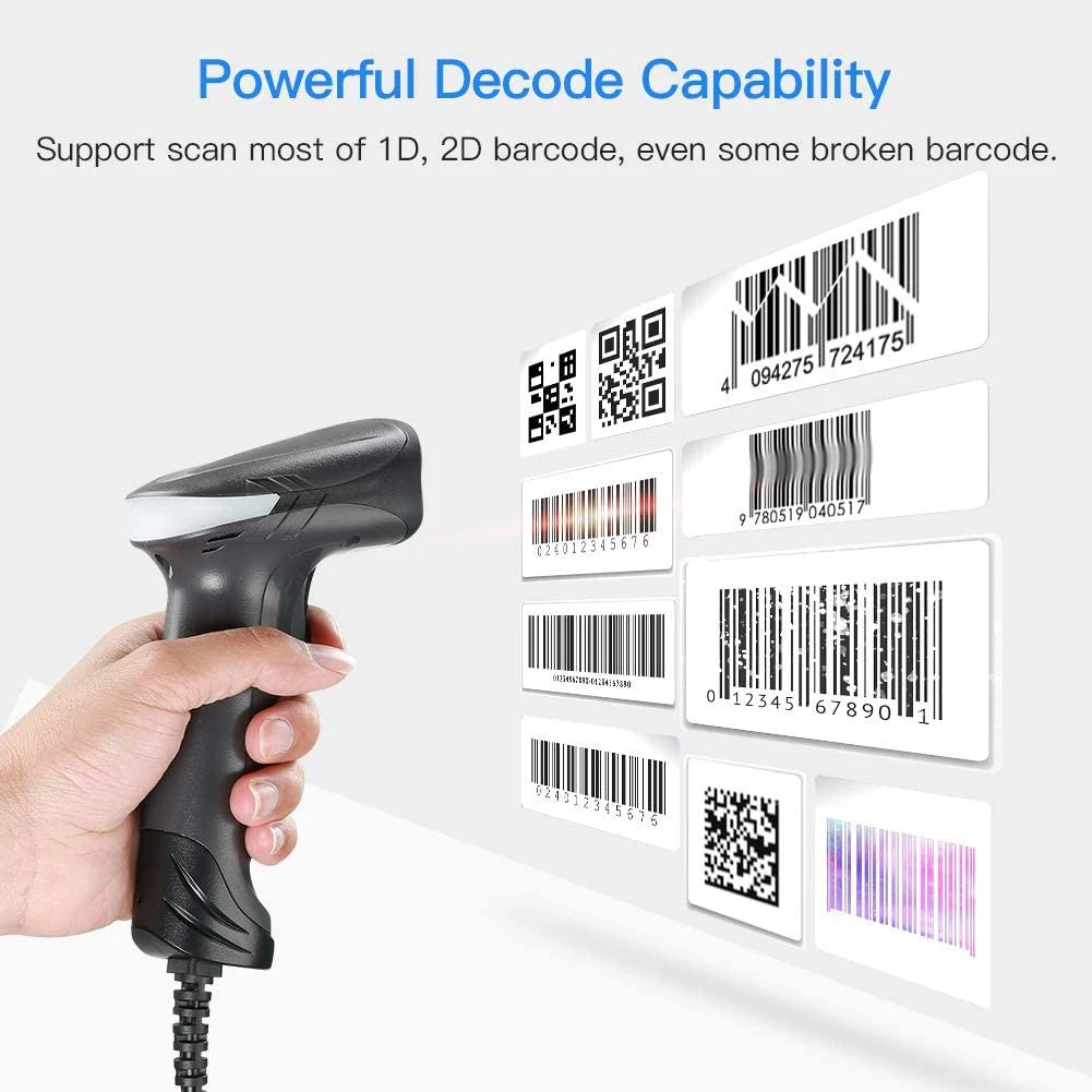 2D/1D OCR Barcode Scanner Handheld Portable Wired/Wireless Bluetooth With Base MRZ PDF417 Data Matrix for Passport Identity Card