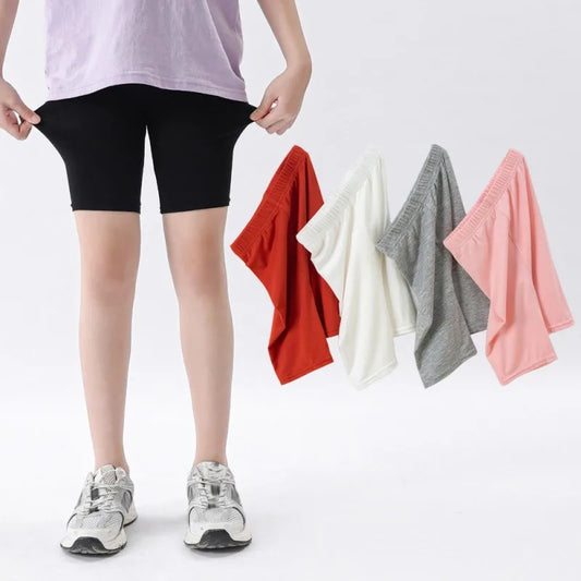 Girls Shorts Summer Capris for Kids Children Leggings Modal Anti Light Safety Pants for Baby Teenager Underwear Clothing 2024