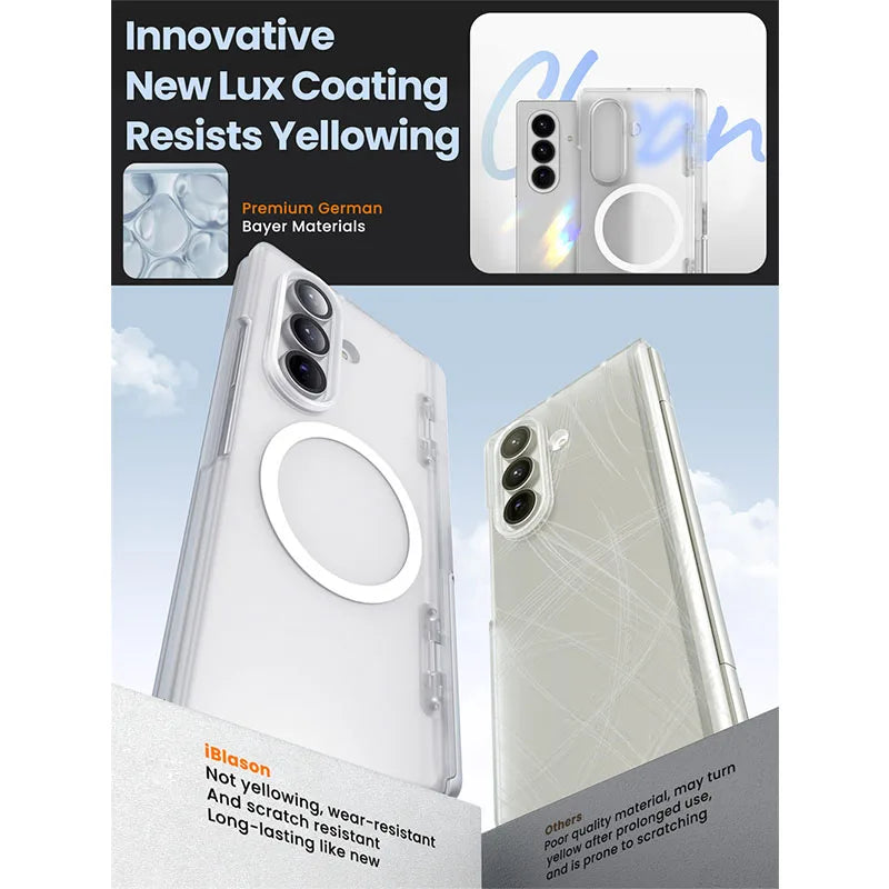 For Samsung Galaxy Z Fold 7 Case I-BLASON Cosmo Full Protective Hinge Protection Magnetic Case With MagSafe Stand & S Pen Holder