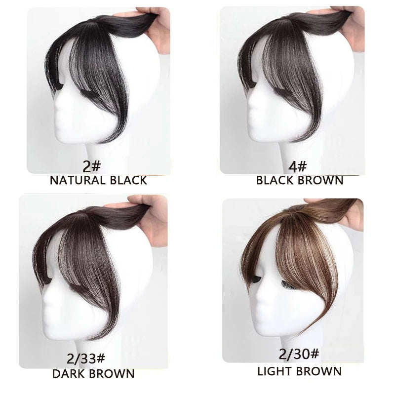 Synthetic Bangs Wig Realistic Bangs Hairpiece Natural Wispy 3d Bangs Hair Extensions for Women