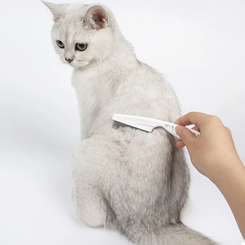 1pc Stainless Steel Pet Hair Shedding Comb Flea Comb for Cat Dog Comfort Cats Flea Hair Grooming Comb Dog Fur Removal Brush