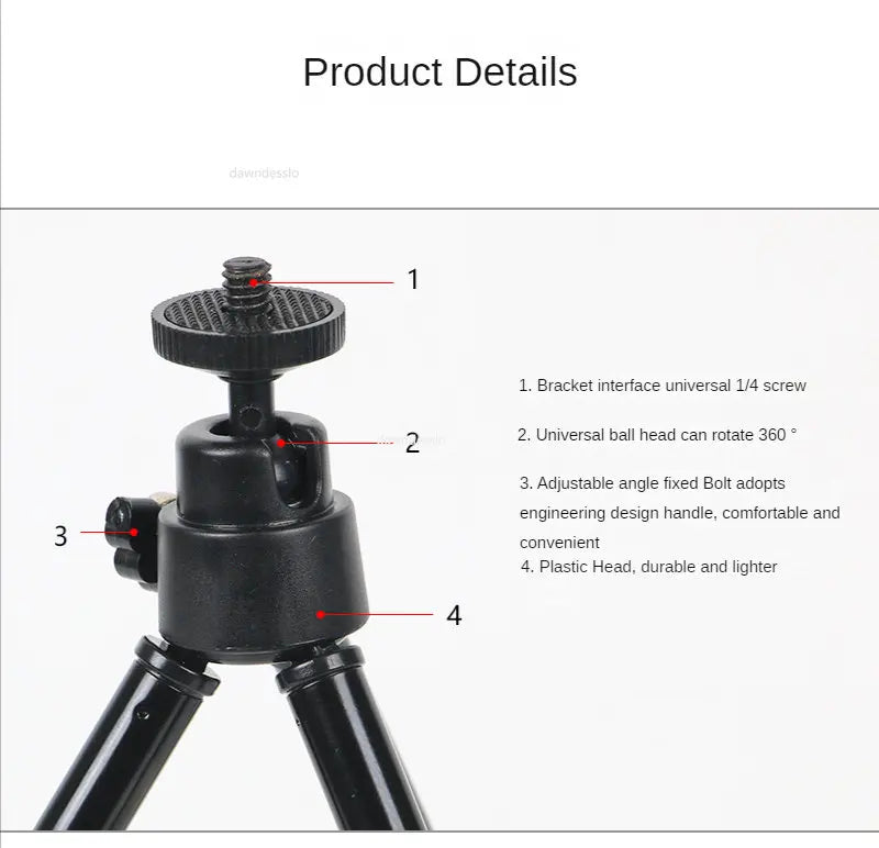 Mini Flexible Tripod 2 Section Stand Holder for Projector Camera Desktop Tripod for Mobile Phone Tripod for Camera