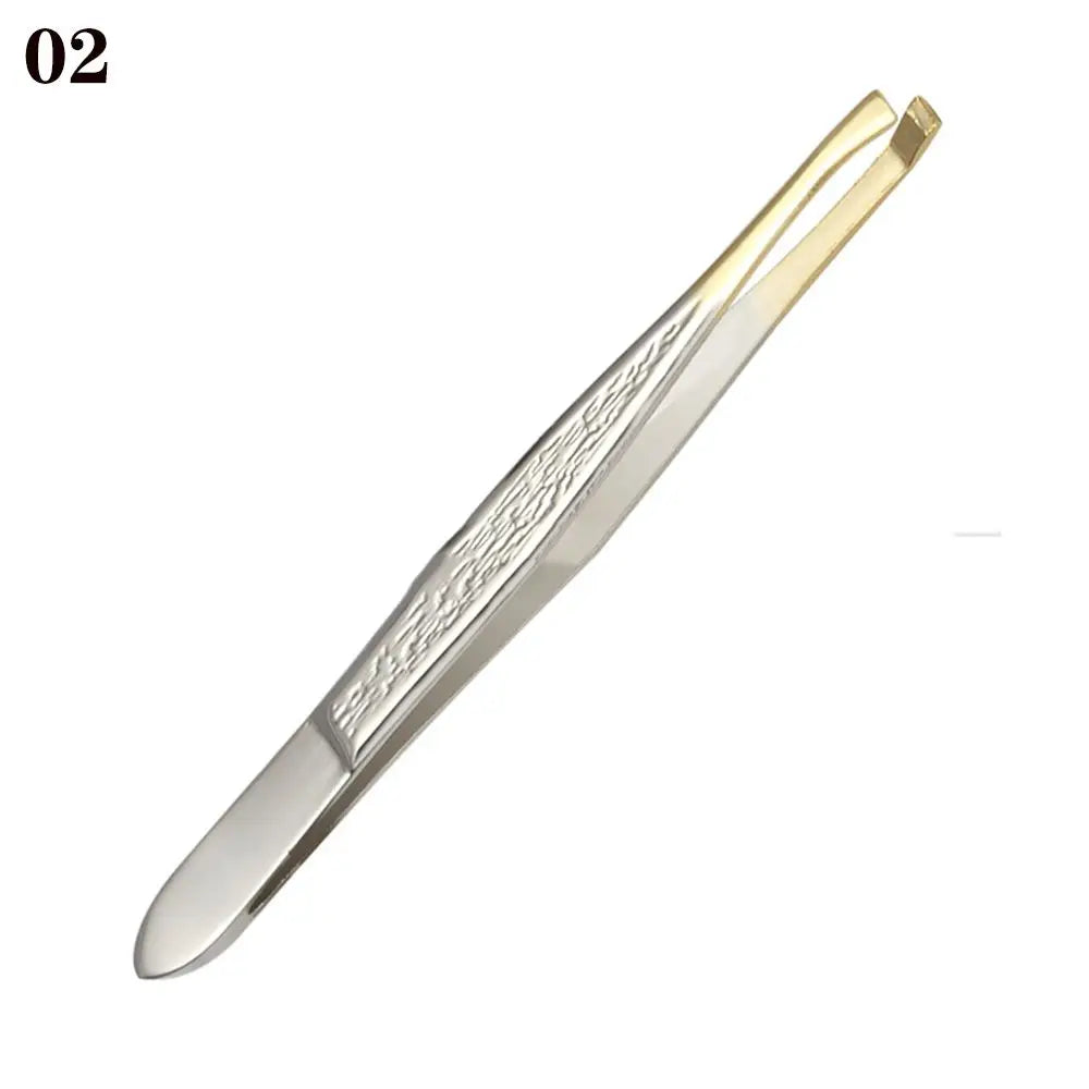 1PC Stainless Steel Slant/Tip/Flat Eyebrow Tweezer for Facial Hair Ingrown Hair Removal Tool Tweezers For Plucking Eyebrows
