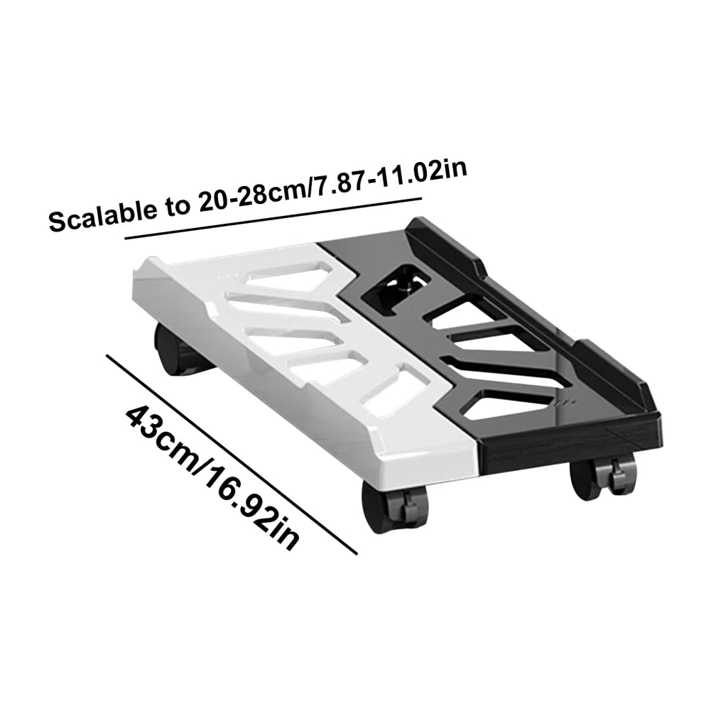 Adjustable Mobile CPU Stand Heavy-Duty PC Tower Stand With 4 Caster Wheels Ventilated Under Desk CPU Holder PC Floor Cart