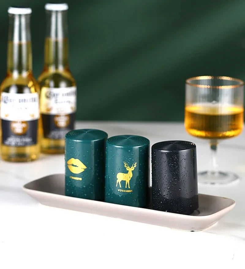 Magnetic Automatic Beer Bottle Opener Kitchen Stainless Steel Press Lid Beer Corkscrew Tools Portable Bar Gadgets