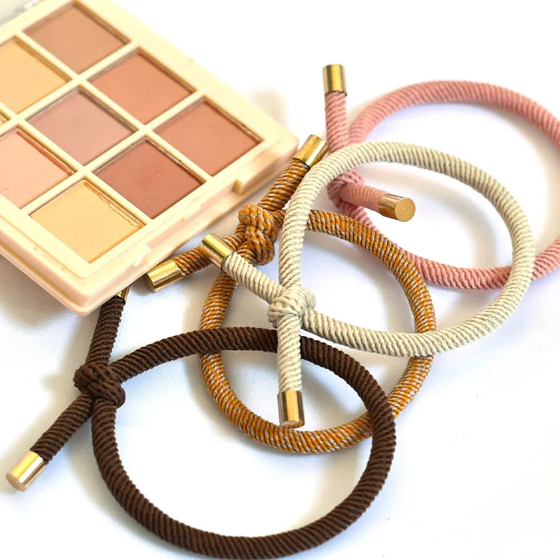 10Pcs Women Rubber Bands Hairband Tie for Weaving Elastic Nylon Hair Bands Girl Hairstyle Fashion Women's Accessories