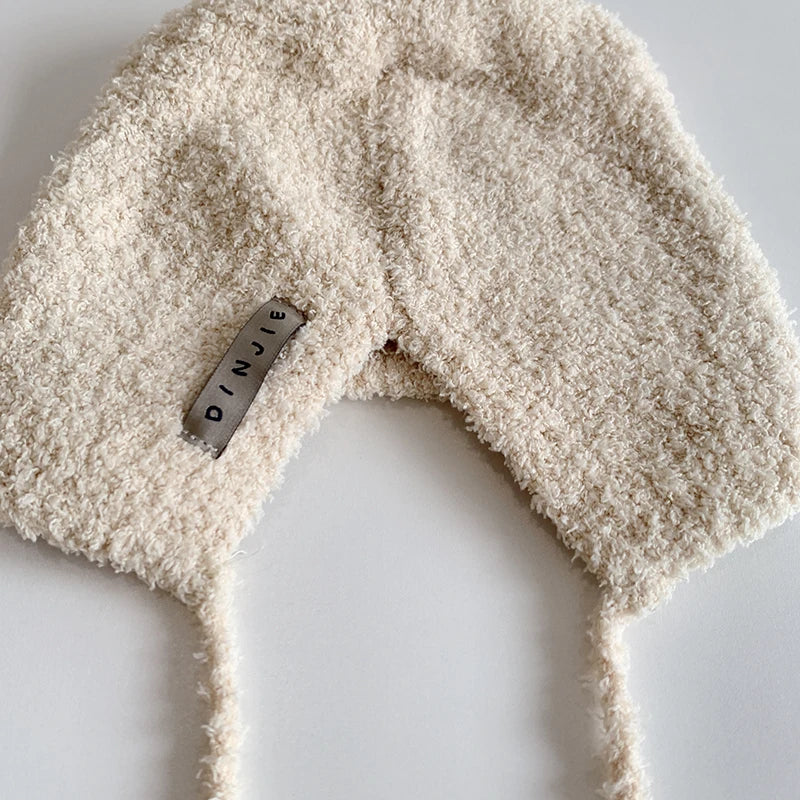 Winter Baby Beanie Cap Cartoon Ear Protection Soft Warm Knitted Hat For Boy Girl Toddler Cute Cat Crochet Hats Gorros Kids