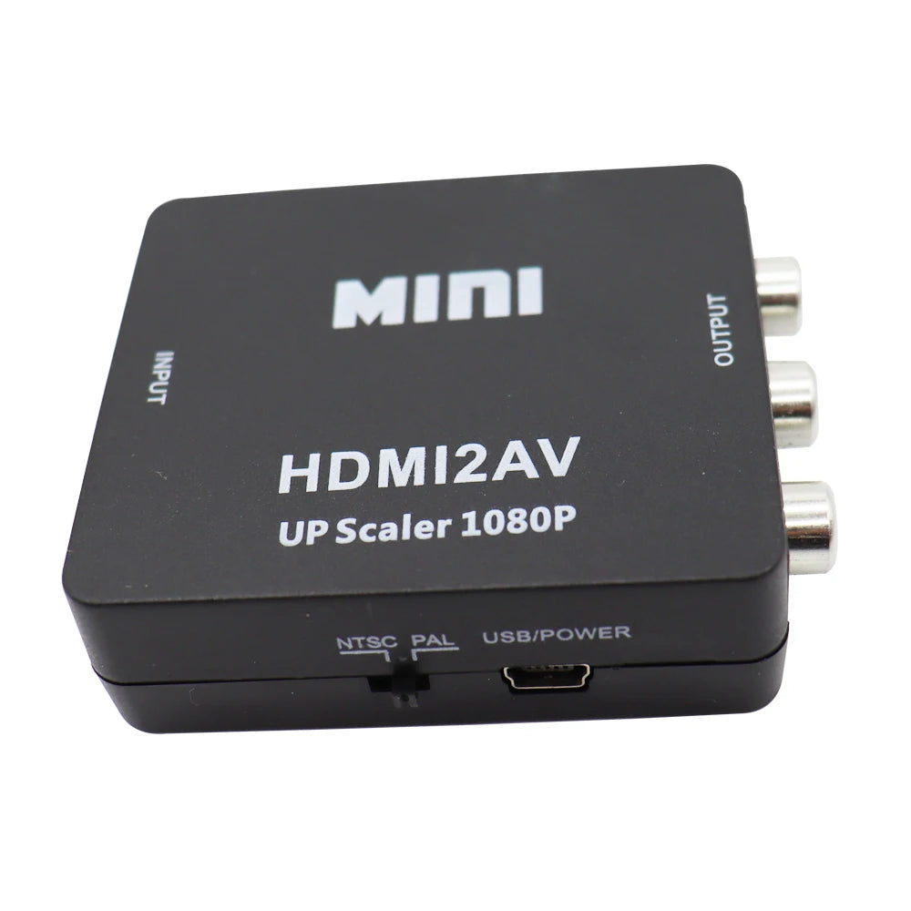 HD 1080P HDMI-compatible To RCA AV/CVBS Adapter Mini HDMI2AV Video Converter BOX For PS3 VCR DVD PALMTSC PC