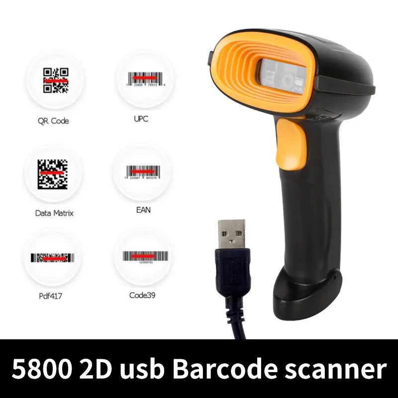 Barcode Scanner 1680SW Wireless/1922 Bluetooth Reader Image QR PDF417 Data Matrix Code Bar Gun RS232 Bluetooth