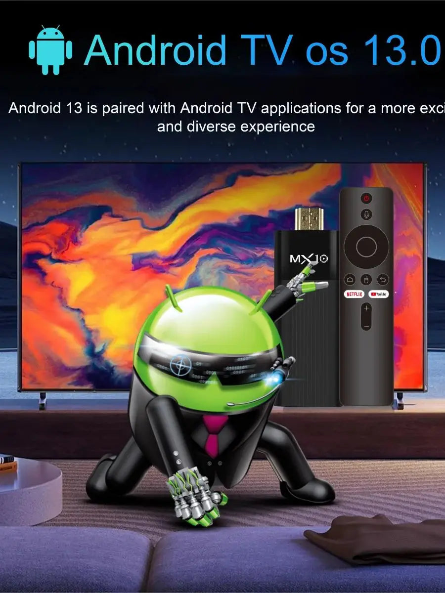 MX10-F3 WI-FI 6 Android 13 TV box 2.4/5g dual wifi support 8K decode display set top box