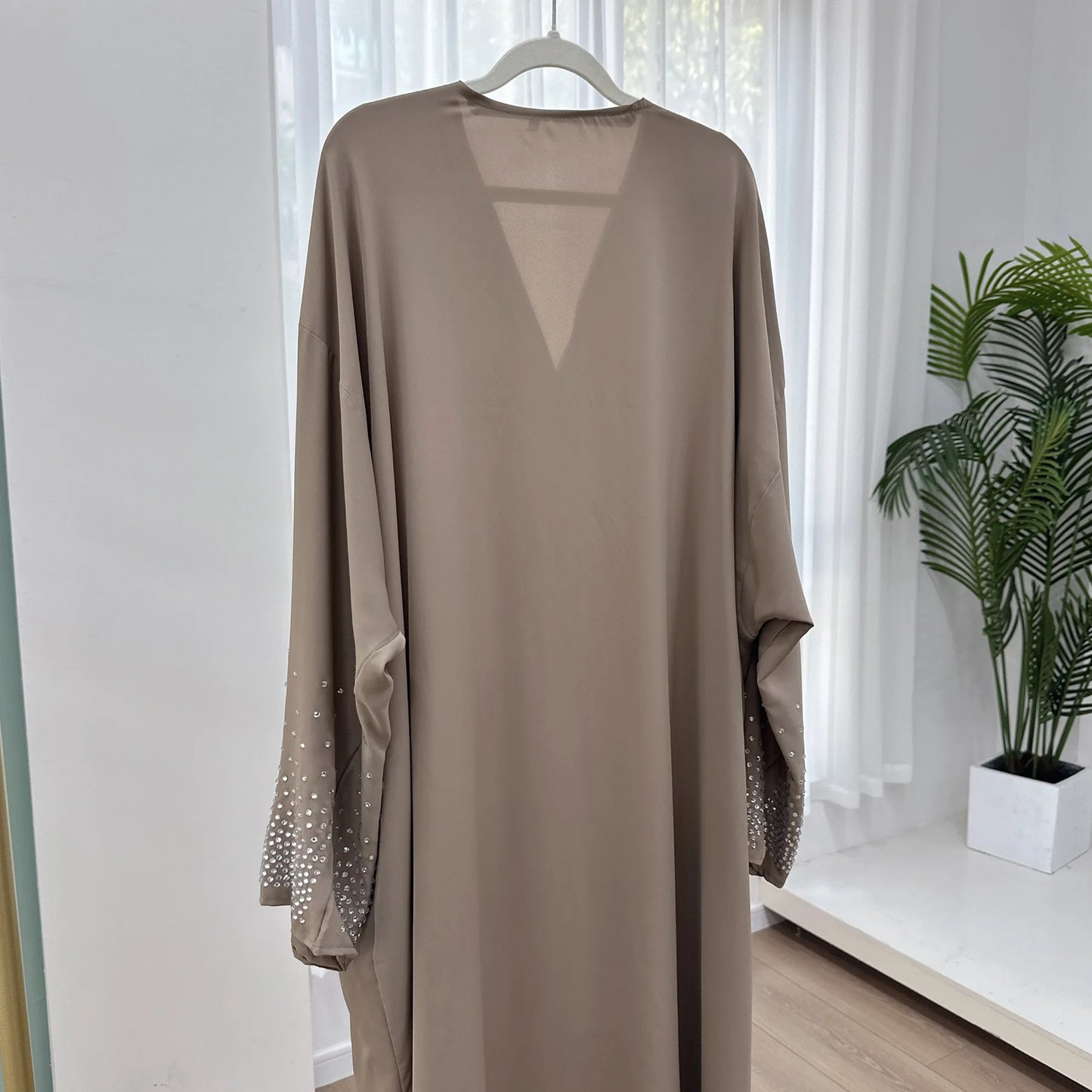 Eid Muslim Diamond Abaya for Women Button Cardigan Up Jalabiya Ramadan Dress 2024 Ramadan Caftan Party Long Robe Vestido Largos