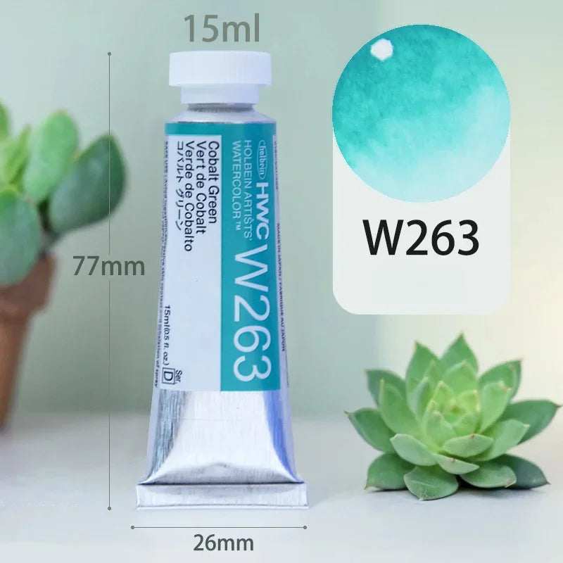 15ml Holbein Liquid Tube Packaging Watercolor Pigment Art Students Outdoor Sketch Speciality Painting Colored Fill Materials