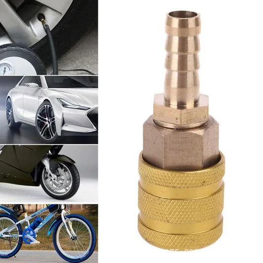 6mm/8mm Car Tire Valve Clip Pump Nozzle Clamp Solid Brass Quick Connect The Inflation Connector Air Chuck Inflator Pump Adapter