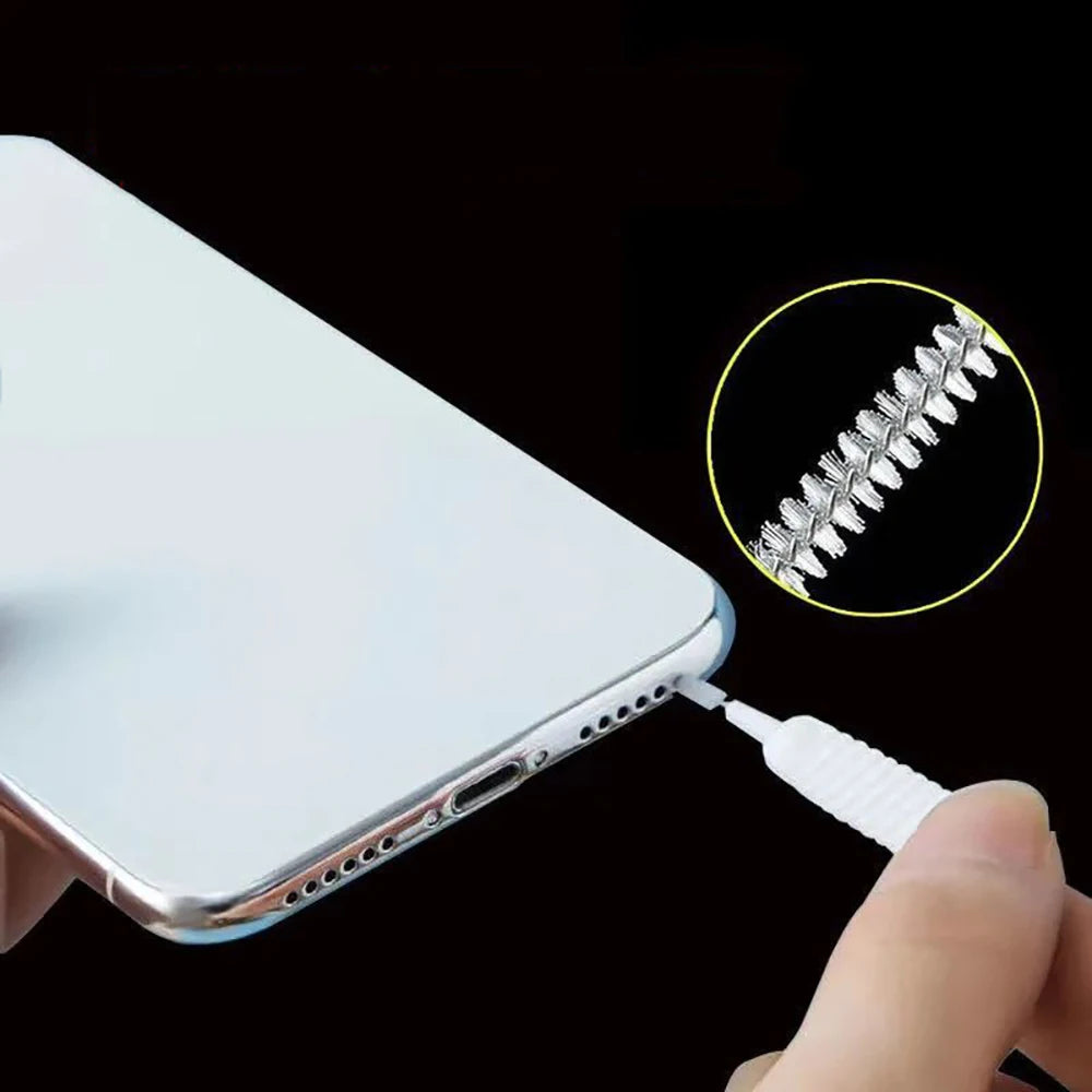 Earphone Accessories Charging Port Cleaning Brush 65mm Dust Hole Clean Mini Brush Bendable Mini Soft Round Brushes Cleaner Sets