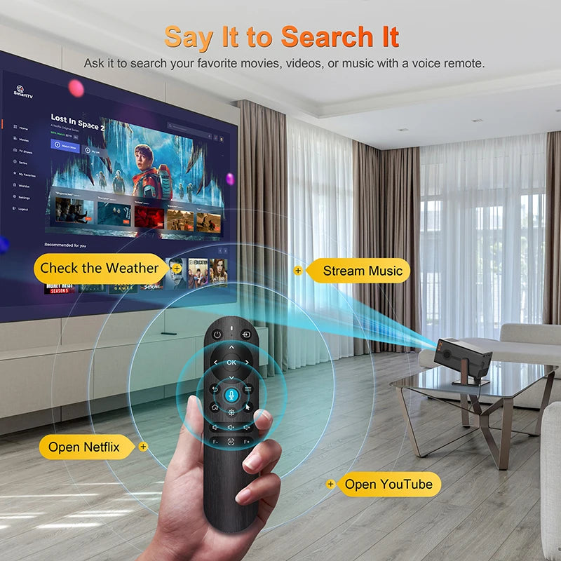 Xnano HM103-A Projector 4K Android 13 Dual WiFi5 300ANSI Amlogic T950S BT5.2 1920*1080P Home Theater Cinema Mini Projectors