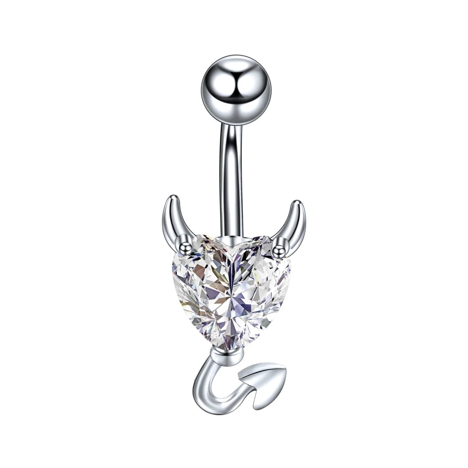 1Pc Surgical Steel Belly Button Ring Navel Nombril Piercing CZ Belly Ring Sexy Women Belly Piercing Body Jewelry Ombligo 14G
