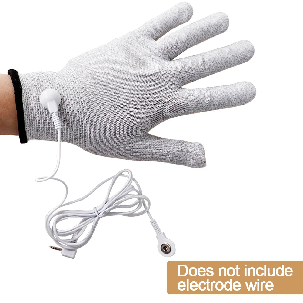 2 Way Electrode Wire Gloves 2.5mm Cable EMS Muscle Stimulator Electrode Pads TENS Unit Massage Machine Lead Wire Replacement