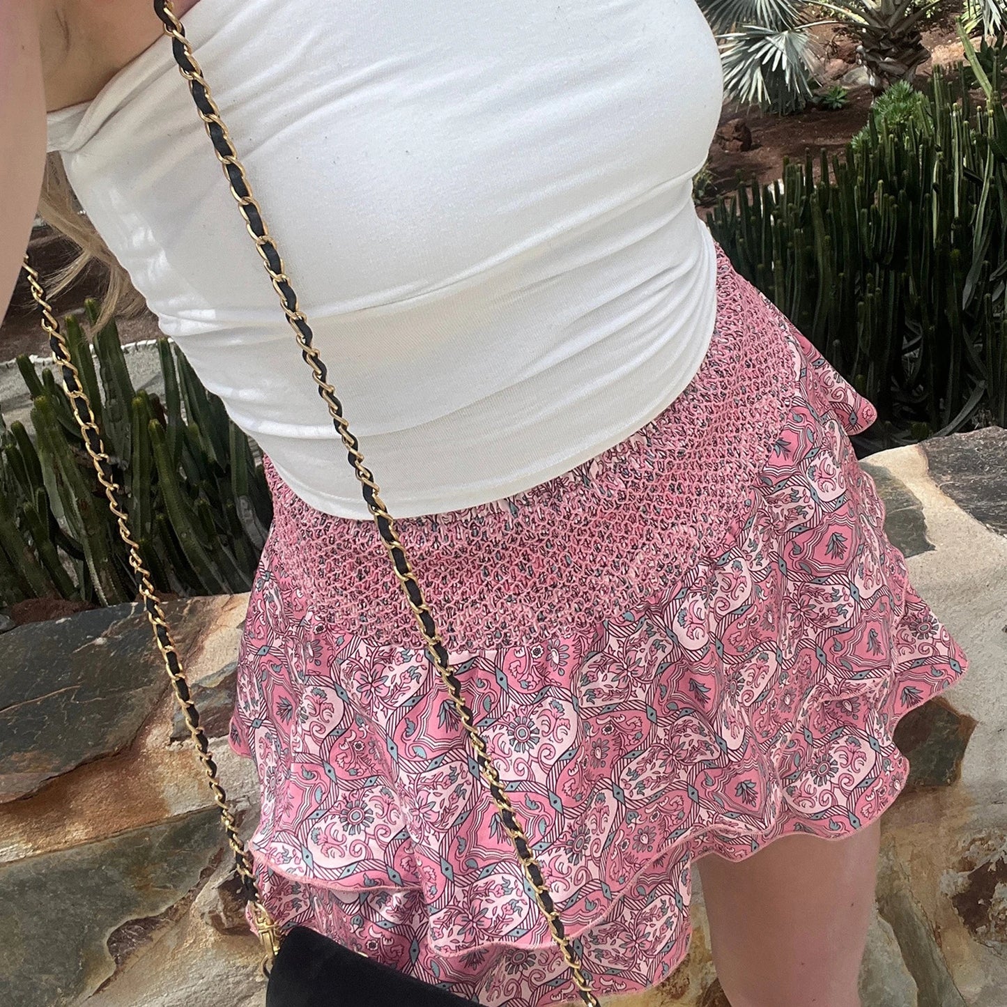 Women Summer Tierred Aesthetic Skirts High Waist Floral Pleated Skirts Y2k Girls Boho Vacation Beach A-line Short Mini Skirts