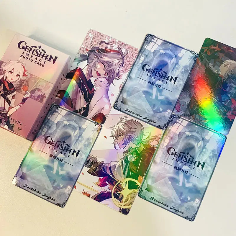 Hot Game Impact 50PCS/Set Decor Laser Lomo Card Photocard HD Double-sided Small Album Photo Card For Fans Collection Postcard