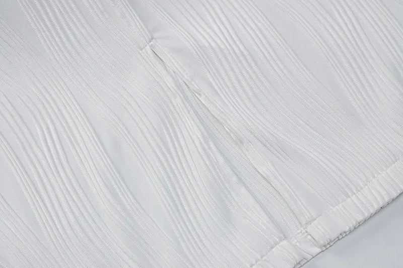 Women's Long Ruched Dress Sleeveless Slim Monochromatic Party Back Split Clubwear Female Outfits Summer Sexy 2024