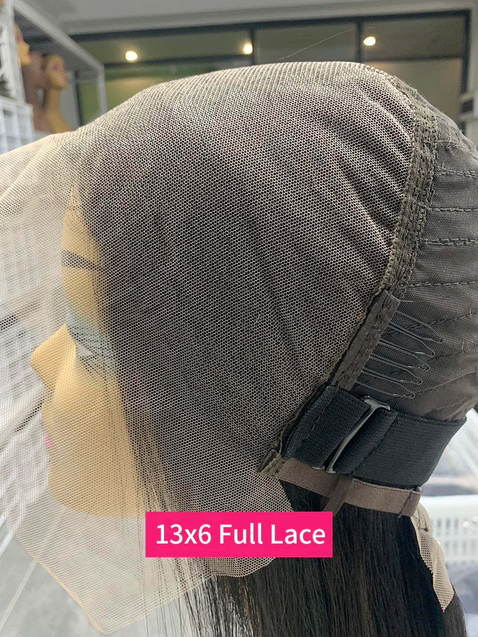 Raw Hair Vietnamese 250 Density 100 Human Hair Lace Frontal Wigs Straight Natural Black 13x6 Bob Wig Lace Front Human Hair Wigs