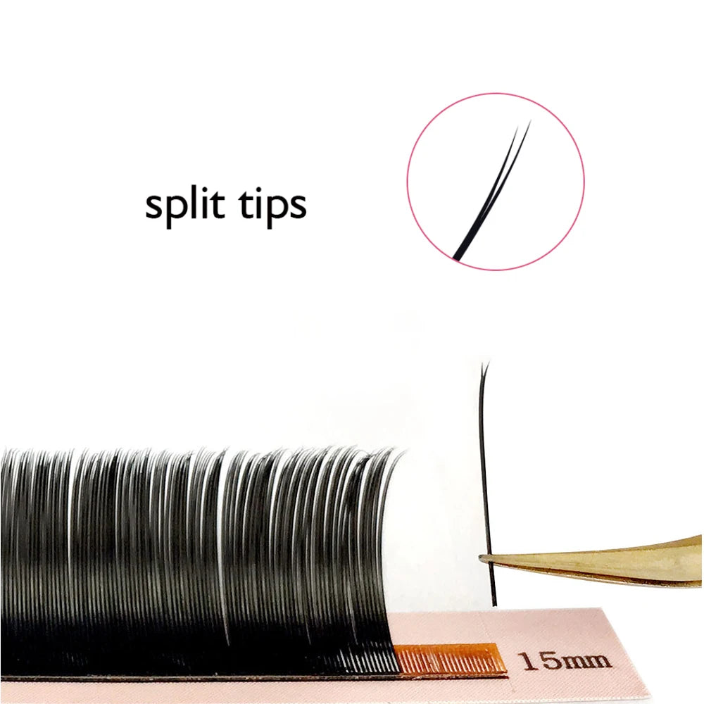 Goddess Ellipse Flat Lashes Soft Split-tips Fake Eyelash Extension Individual Eyelashes Nature Flat Ellipse Eyelashes Supplies