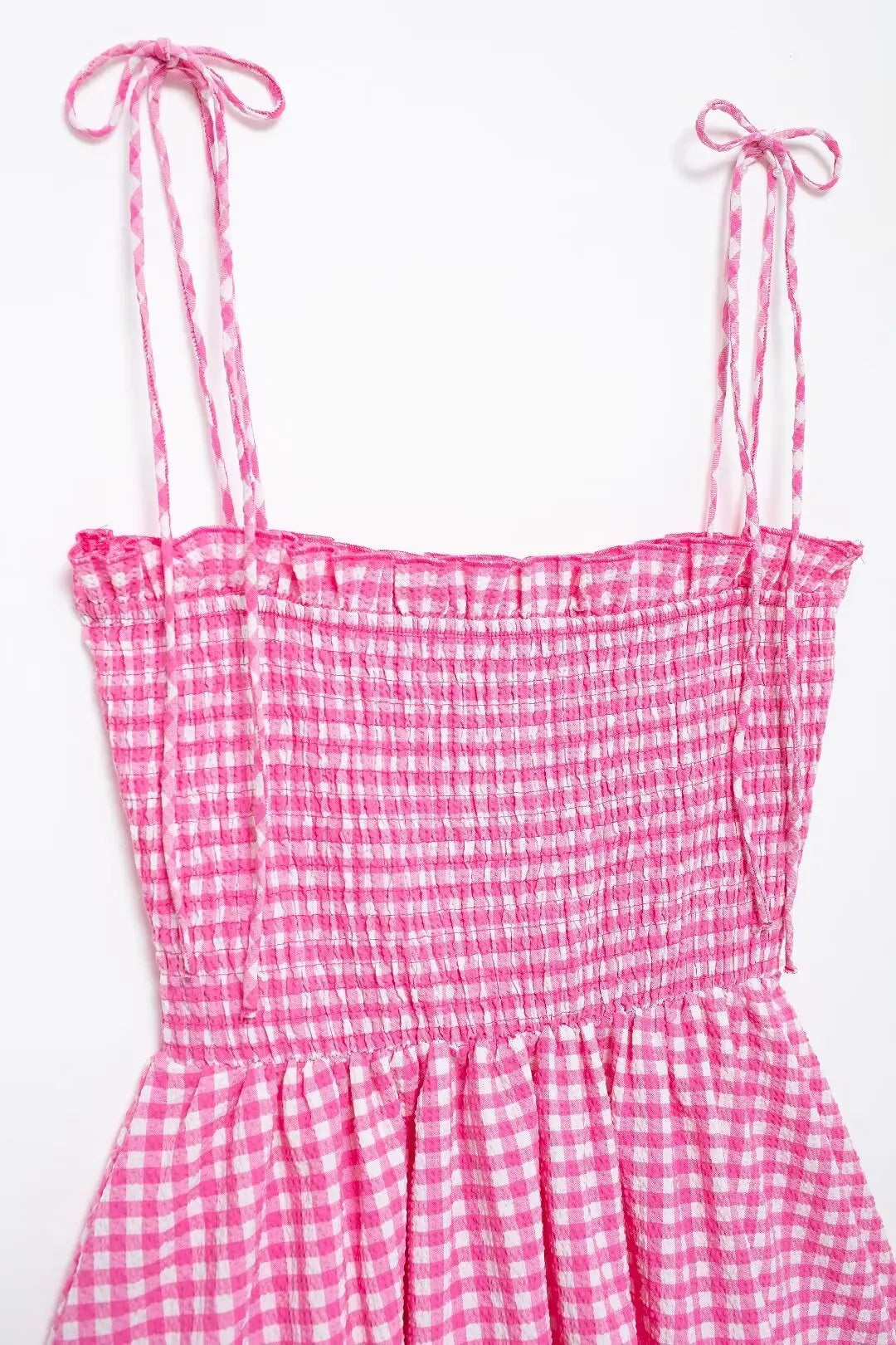 TRAF Plaid Print Sleeveless Dress Women All-match A-line Beach Dress Women Ulzzang Students Dress Vestidos