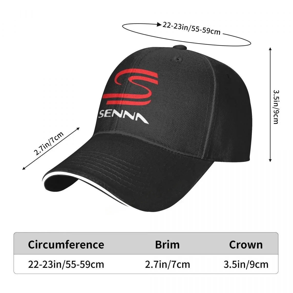 Ayrton Senna Baseball Cap Men Fashion Cool Ayrton Senna Hats Adjustable Cotton Outdoor All Seasons Travel Dad Caps