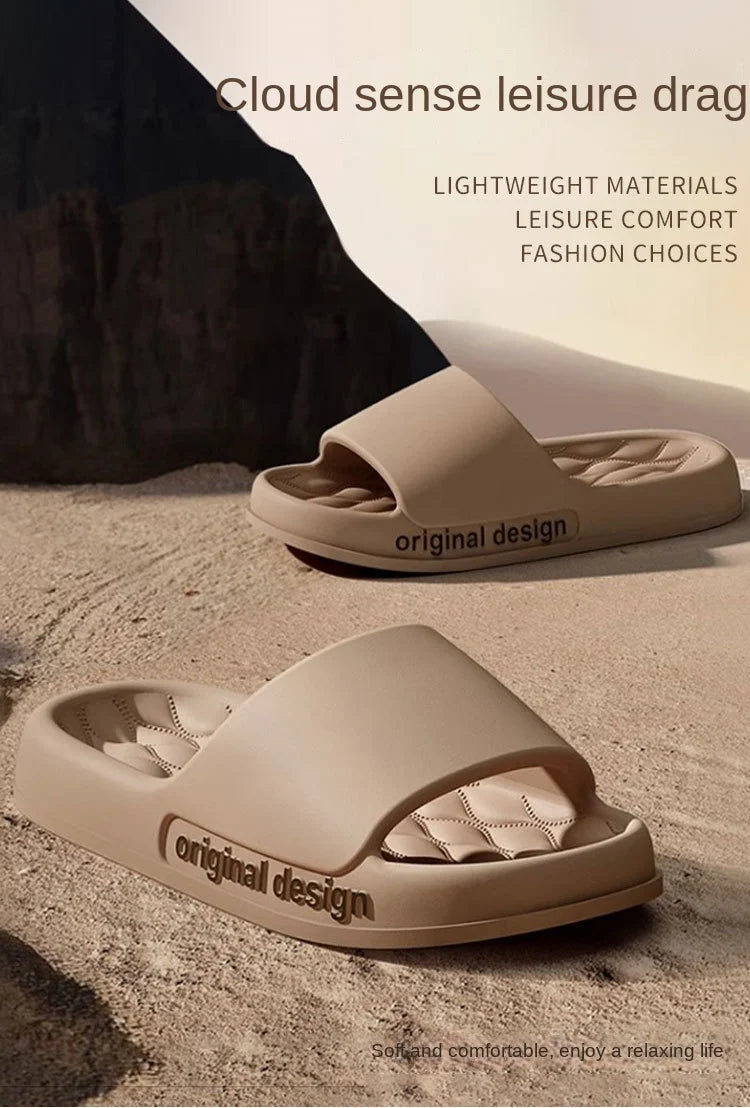 2024 New Men's Summer Slippers EVA Soft Soled Slippers Light Beach Shoes Indoor Outdoor Light Couple Slippers Designer Shoes Men