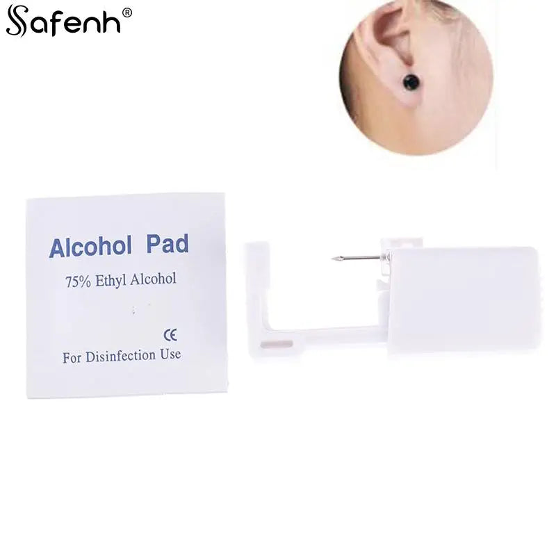 New Earring Star Disposable No Pain Safe Sterile Ear Stud Piercing Gun Kit Nose Stud Piercing Tool Kit Build In Steel Stud