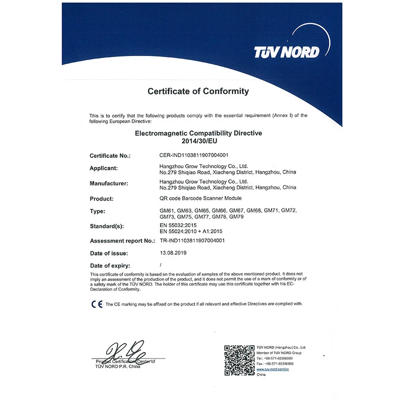GROW GM65 1D 2D Code Scanner Bar Code Reader QR Code Reader Module