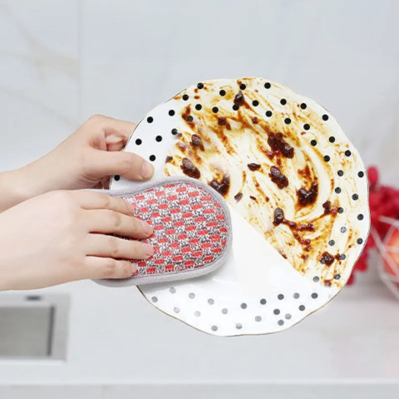 10/5/3/1PC Scrub Sponges Dishes Double-sided Magic Wipe Microfiber Non Stick Pot Cleaning Sponges Kitchen Tools Wash Pot Gadgets