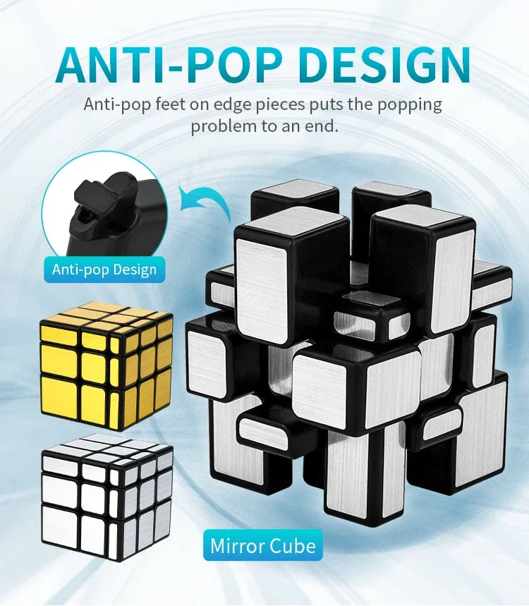 [Picube] MoYu MeiLong Mirror 3x3 Magic Cube Puzzle Silver Gold Stickers Speed Cubes Professional Learning Toys For Children Gift