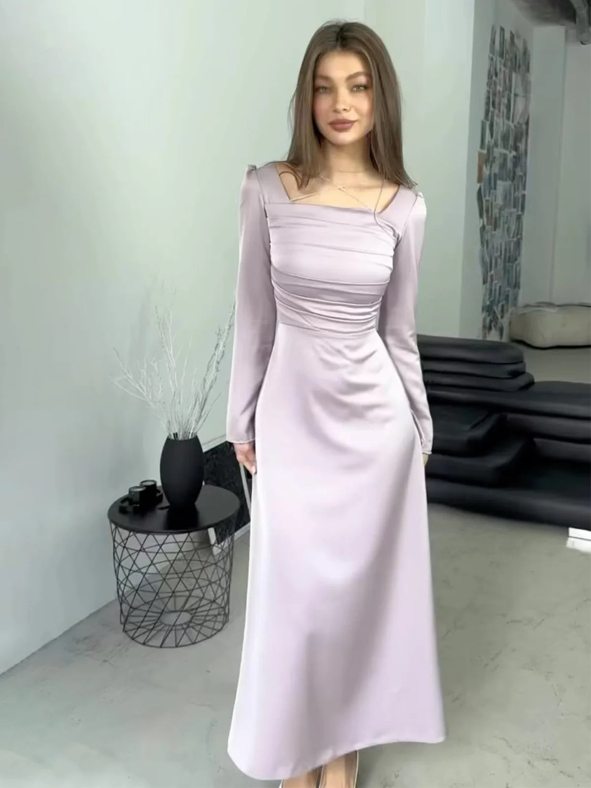 Eid Muslim Party Dress Satin Abaya for Women Slim Fit Lace-up Jalabiya Ramadan Long Dresses Woman Diamond Caftan Vestidos Largos