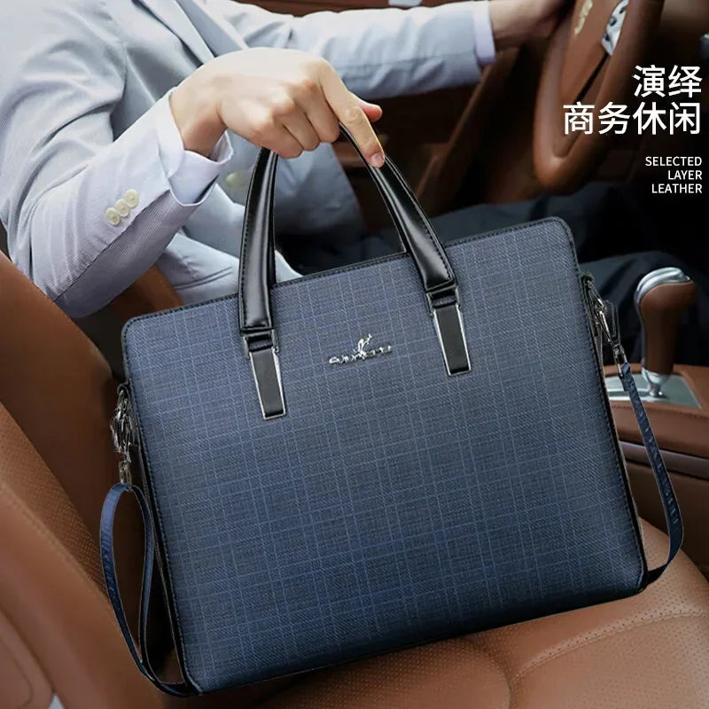 Business Men's Handbags Office Male Executive Briefcase Large Luxury Tote Laptop Bag for Man 2024 Shoulder Messenger Designer