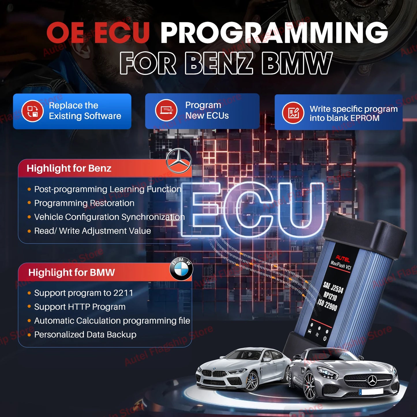 Autel Maxisys Elite II Pro Car Diagnostics Tool J2534 ECU Programming ECU Coding Motor TruSpeed CAN FD/DoIP PK MK908P Elite 2