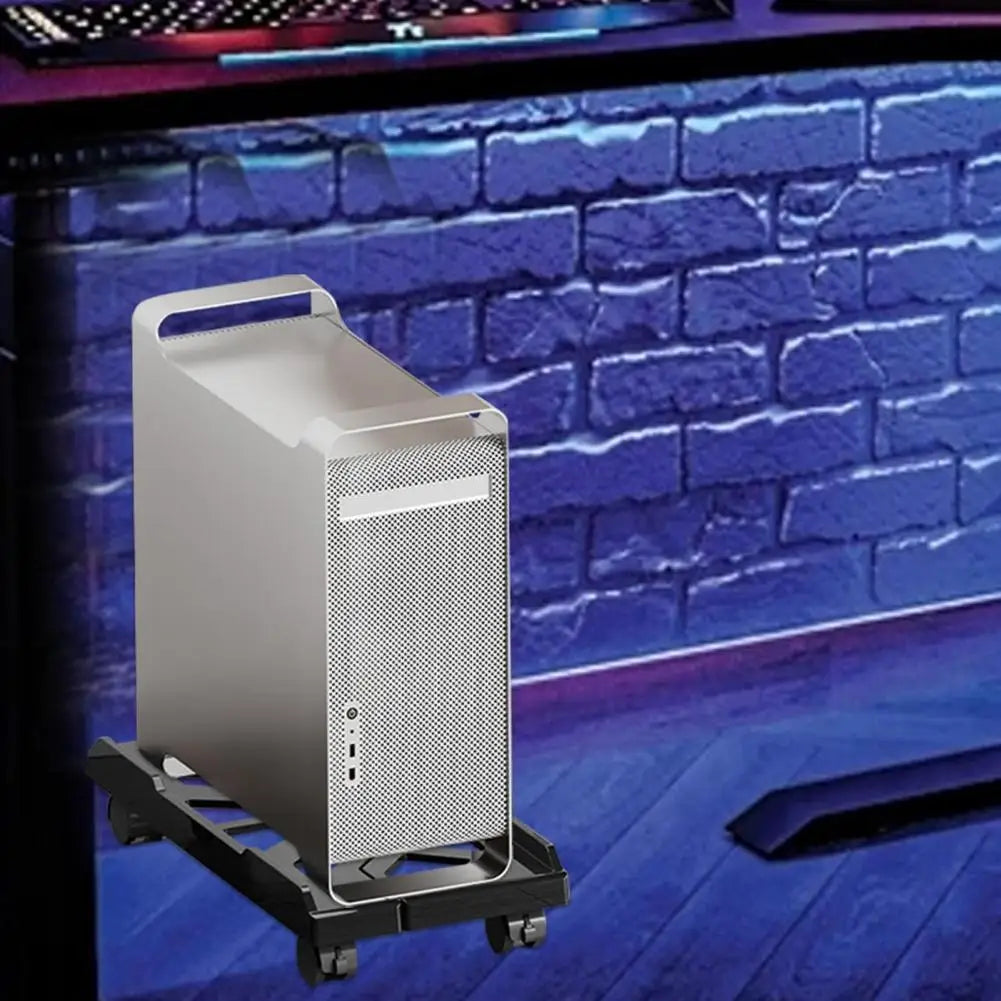 Adjustable Mobile CPU Stand Heavy-Duty PC Tower Stand With 4 Caster Wheels Ventilated Under Desk CPU Holder PC Floor Cart