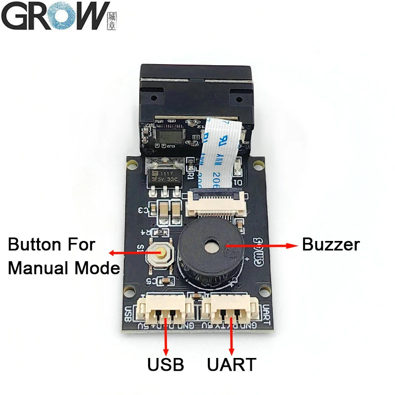 GROW GM65 1D 2D Code Scanner Bar Code Reader QR Code Reader Module