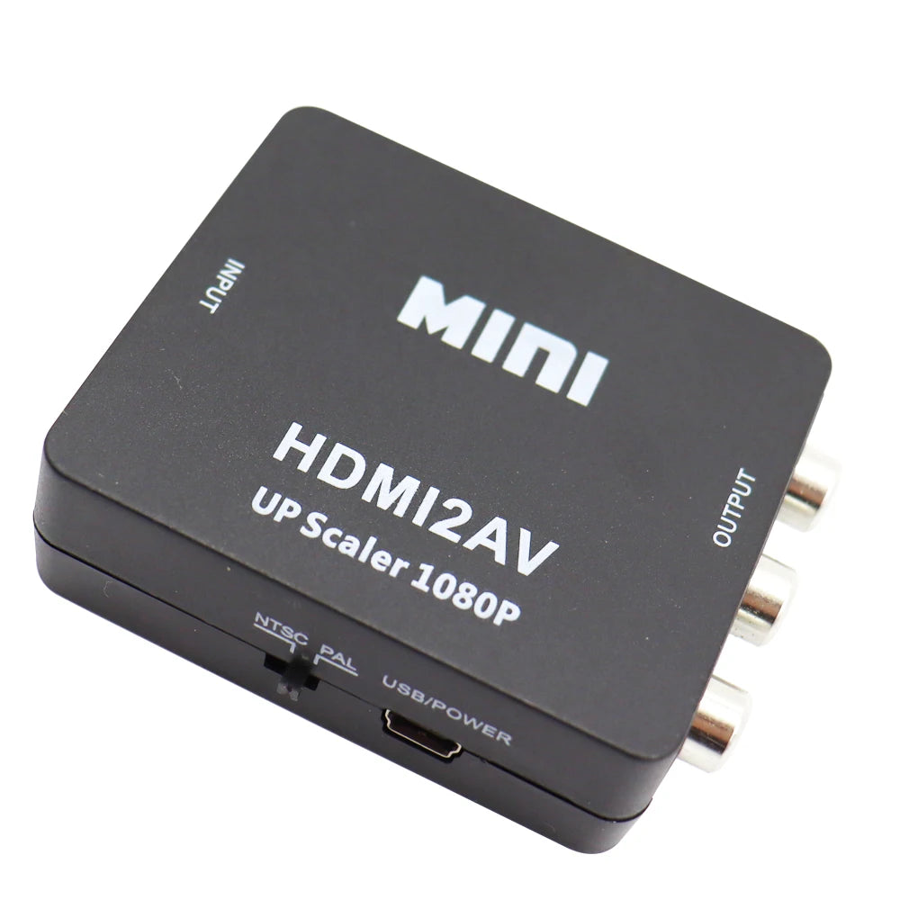 HD 1080P HDMI-compatible To RCA AV/CVBS Adapter Mini HDMI2AV Video Converter BOX For PS3 VCR DVD PALMTSC PC