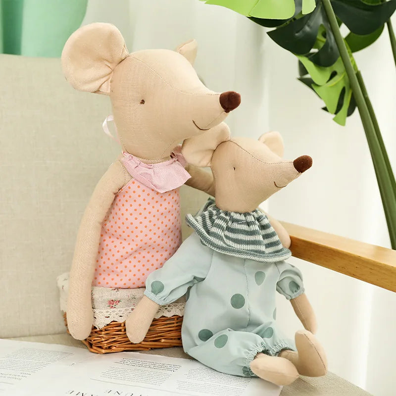 Lovely Baby Mouse Plush Toys Stuffed Animal Mouse Dolls Lovely Rat With Clothes Kids Birthday Gifts Toys for Boys Girls