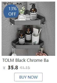 TOLM Chrome White Basin Faucet Deck Mounted Waterfall Bathroom Vessel Sink Mixer Tap Single Handle Hot Cold Water Tap