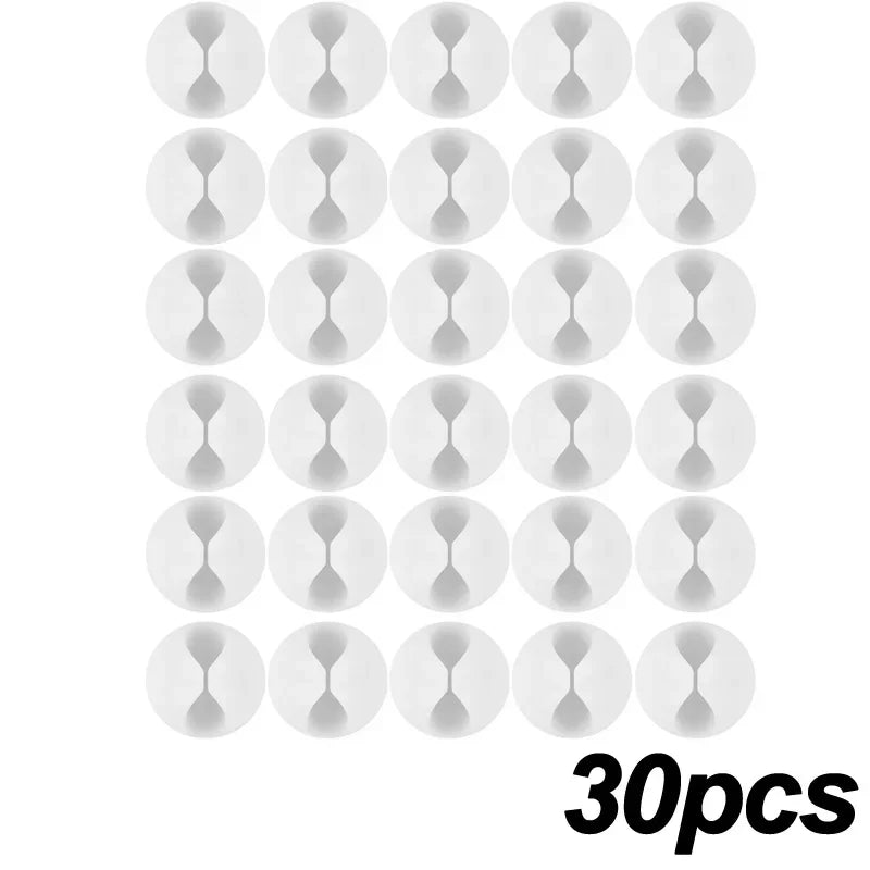 5/50Pcs Mini Cable Winder Organizer USB Charging Cable Clips Desk Tidy Organiser Wire Cord Holder Protectors In Home Office Car