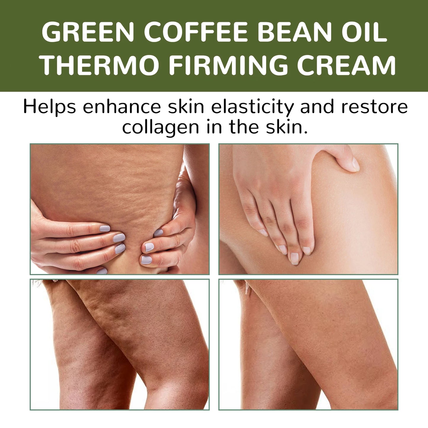 OceAura Green Coffee Bean Firming Body Cream Moisten the Skin Cream Caffeine Body Lotion Moisturizer To Firm Tighten Skin