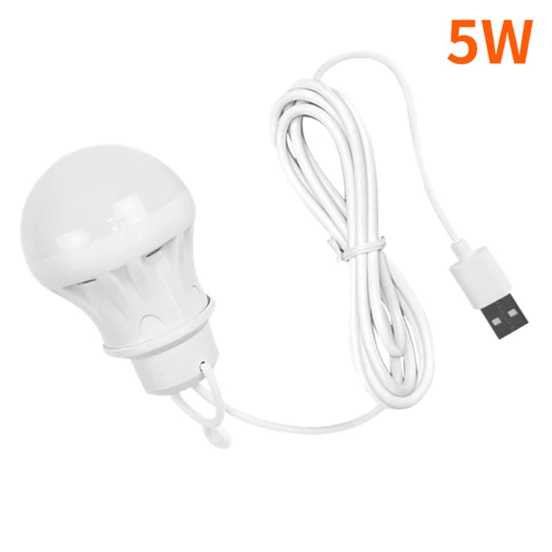 Portable Camping Light USB Rechargeable LED Emergency Lamp Bulb Hook Up Tent Light Garden Lighting Fishing Lantern Night Lights