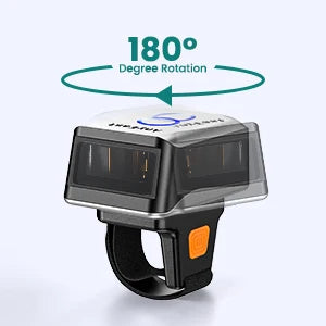 Wearable Mini 1D Ring Barcode Scanner 2.4G Wireless & Bluetooth & USB Wired 3-in-1 1D Code Reader Laser Bar Code Scanners