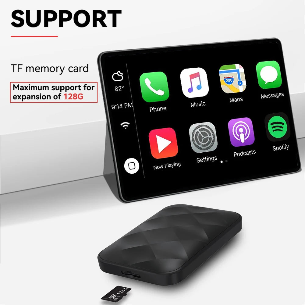 New 2025 Android 14 3In1 CarPlay Ai Box Wireless Android Auto USB Adapter For Youtube Netflix Universal TV Box Plug And Play
