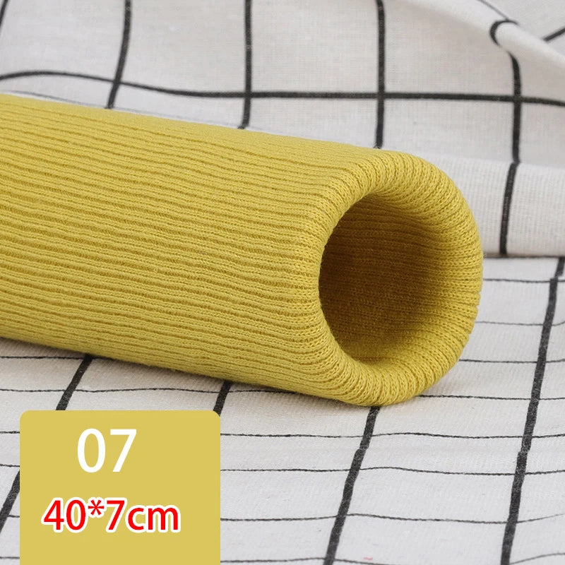 40cm Elastic Rib Cuffs Knitted Fabric Sweater Garment Cuffs Trouser Legs Seamlessly Repair Lengthening Sewing Accessories