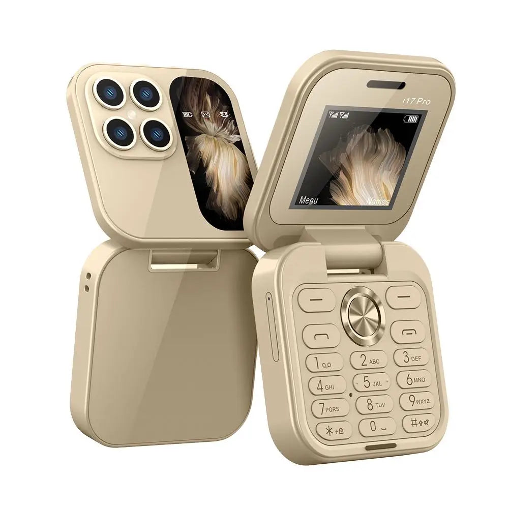 Small Foldable Mobile Phone Auto Call Record Speed Dial Dual SIM Card High Definition Rear Camera Flip Telephones Cellphones