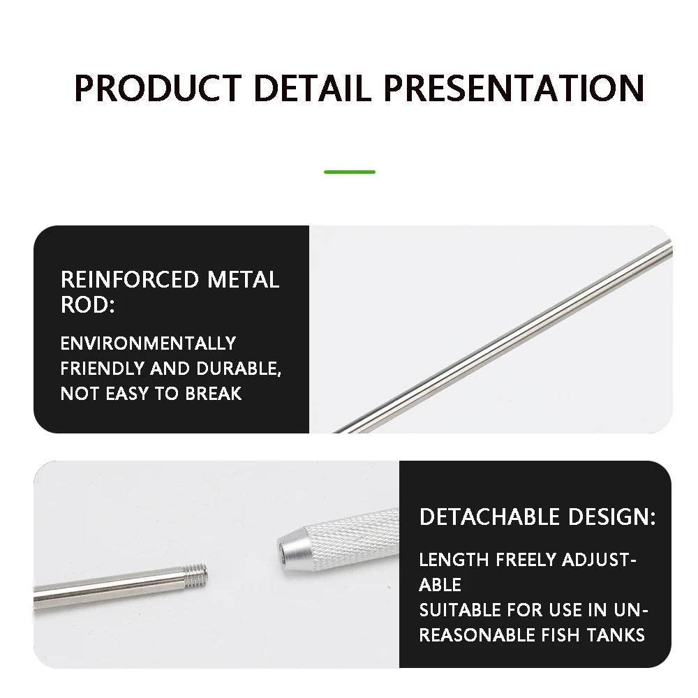 ZRDR Stainless Steel Aquarium Fish Tank Algae Scraper Blade Aquatic Water Live Plant Grass Cleaning Multi-Tool Cleaner Kit Set